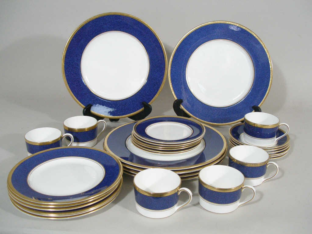 Appraisal: China Dinner Service Athlone Blue by Coalport pieces including dinner