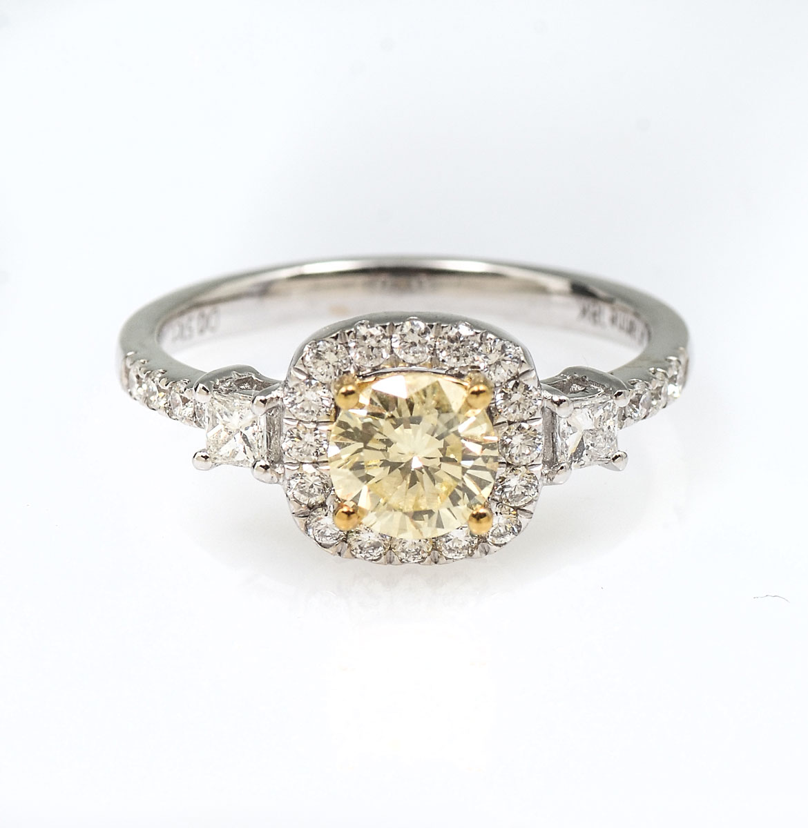 Appraisal: K TONE CT FANCY YELLOW DIAMOND RING CT fancy yellow