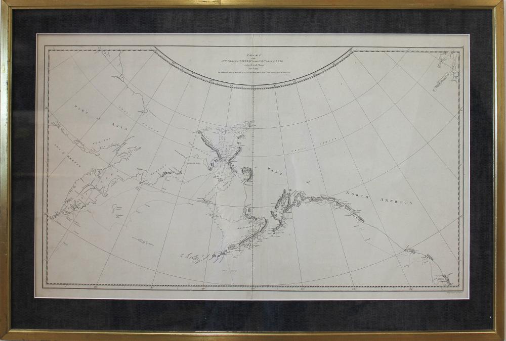 Appraisal: COLLECTIBLE MAP Discoveries of James Cook's Third Voyage titled Chart