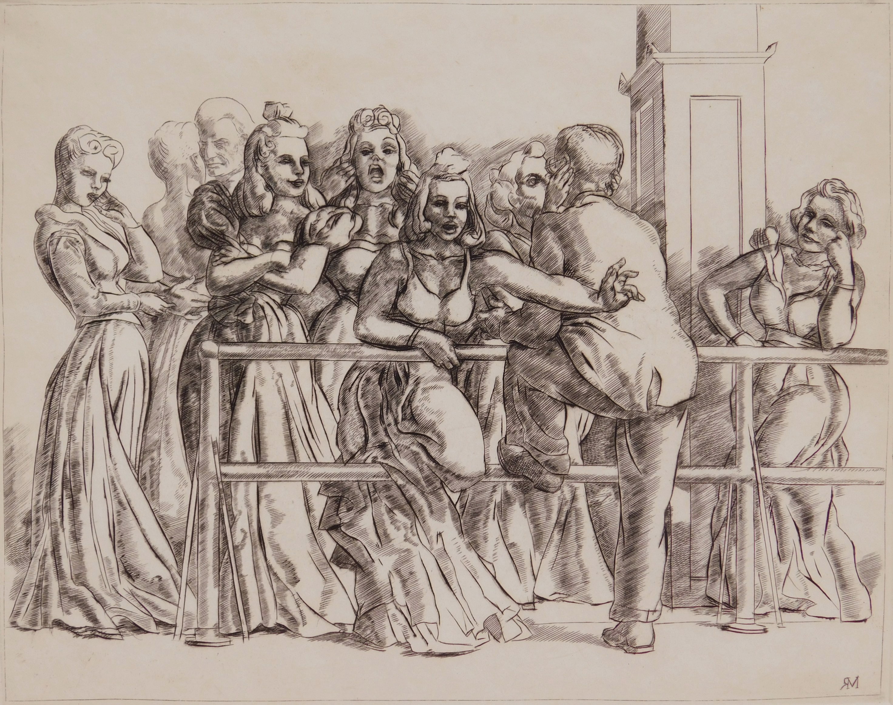 Appraisal: Reginald Marsh American - ''Diana Dancing Academy'' Sasowsky - engraving