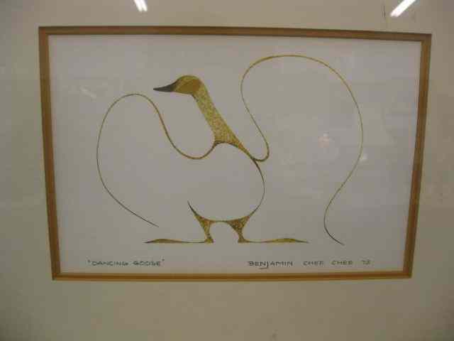 Appraisal: Indian Lithographs by Benjamin Chee Chee ''Dancing Goose'' ''Mother Child''