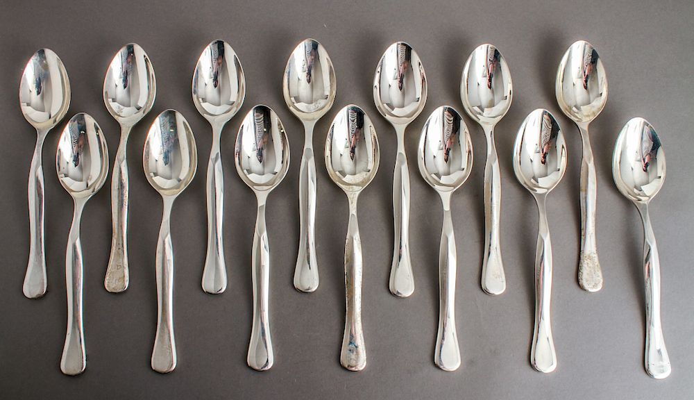 Appraisal: Rare Bulgari Eccentrica Silver Tablespoons Set Bulgari Eccentrica pattern Italian