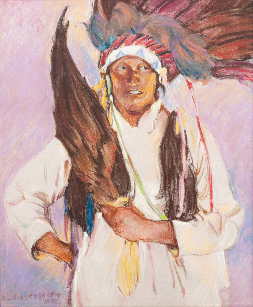 Appraisal: Ernest Leonard Blumenschein American - Indian Chief Ernest Leonard Blumenschein