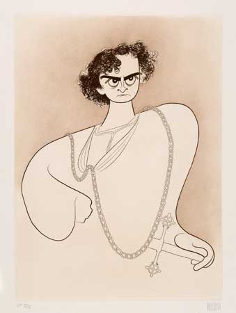 Appraisal: AL HIRSCHFELD Edwin Booth Etching mm x x inches full