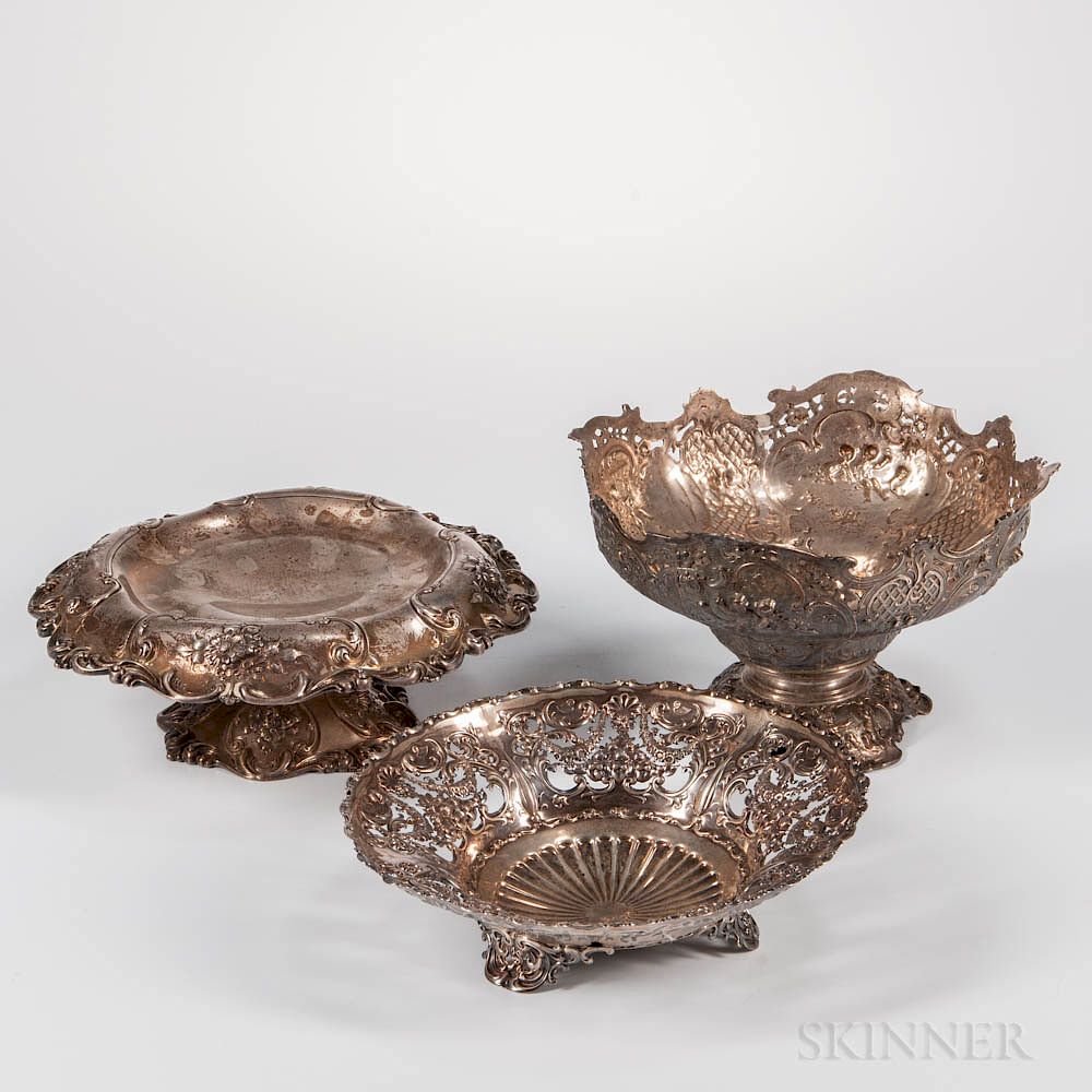 Appraisal: Three Pieces of American Silver Hollowware Three Pieces of American