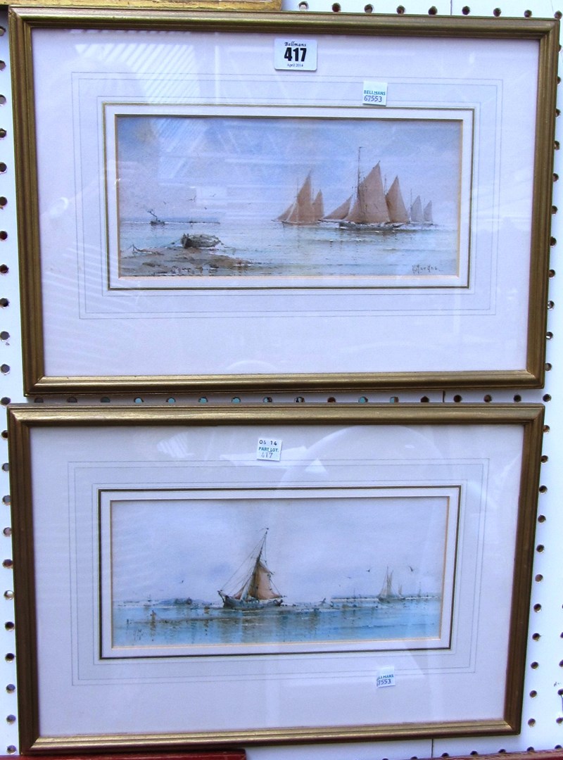 Appraisal: Richmond Markes th century Fishing boats off the coast a