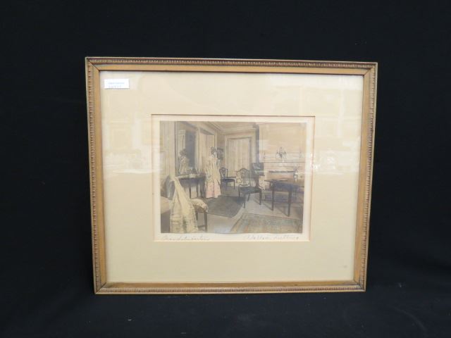 Appraisal: Wallace Nutting Print interior scene Very Satisfactory signed image area