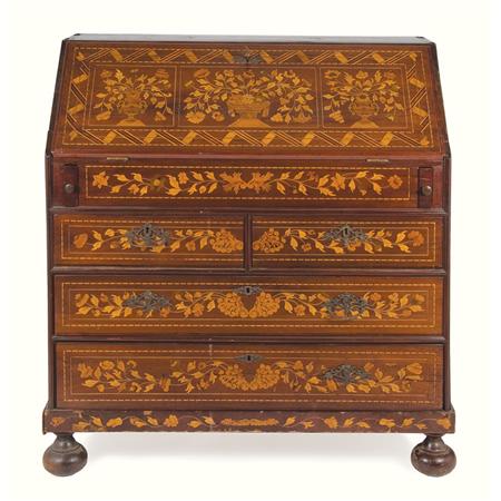 Appraisal: Dutch Rococo Satinwood Inlaid Floral Marquetry Slant Front Desk Estimate