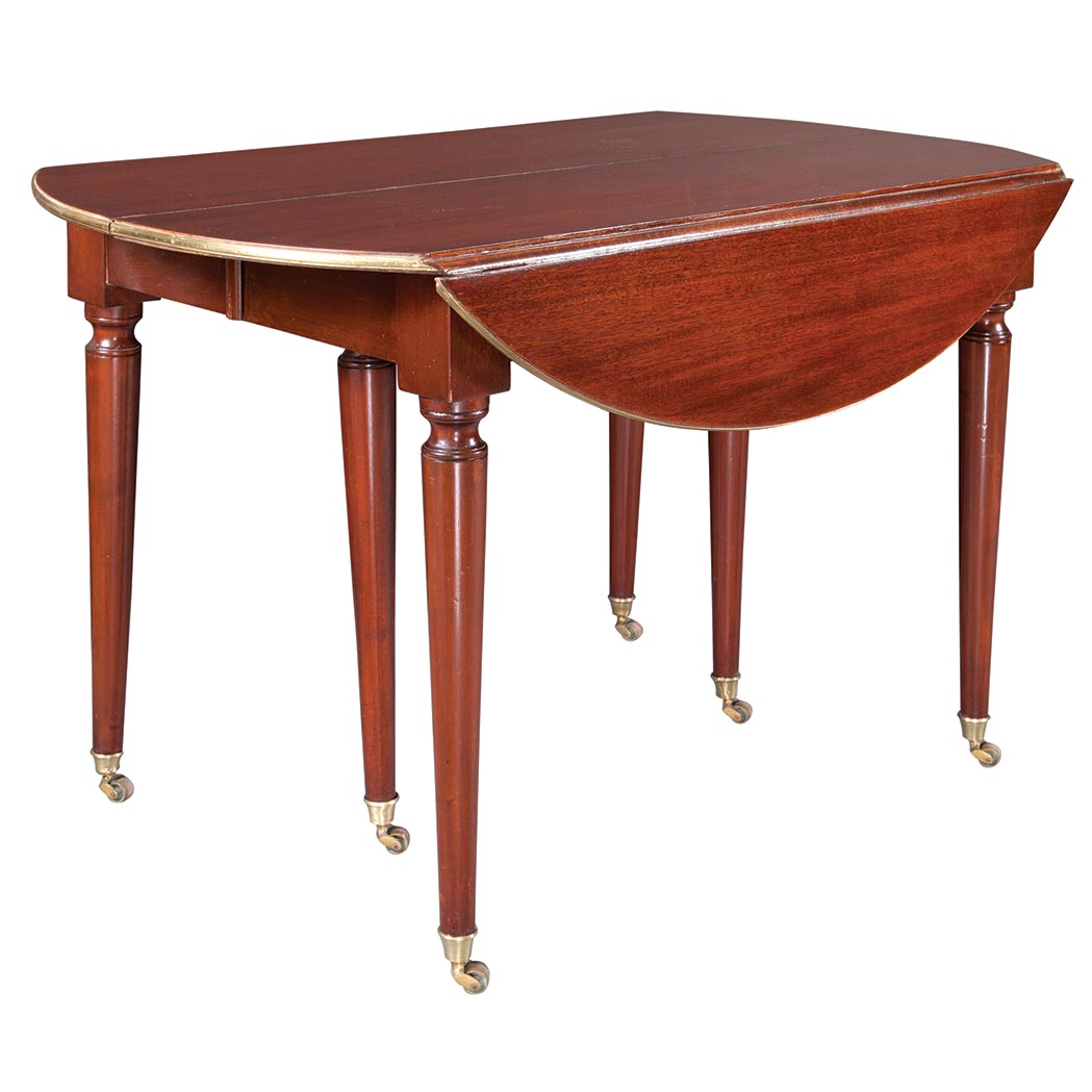 Appraisal: Directoire Brass Bound Mahogany Extension Dining Table Early th century