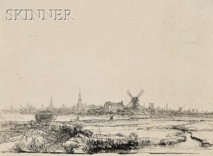 Appraisal: Rembrandt van Rijn Dutch - View of Amsterdam from the