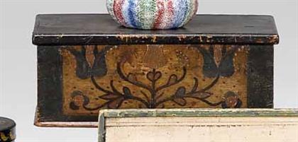 Appraisal: Painted and decorated box berk's county pa attributed to the