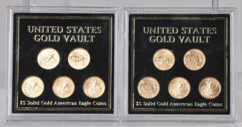 Appraisal: Lot of -Oz Gold American Eagle Coins BU