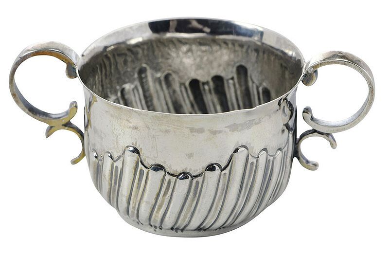 Appraisal: George III English Silver Two Handle Cup London gadroon base