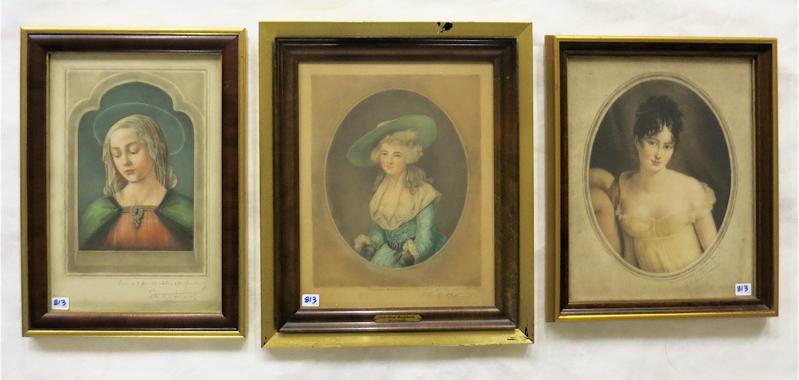 Appraisal: SAMUEL ARLENT EDWARDS THREE MEZZOTINTS IN COLOR New York United