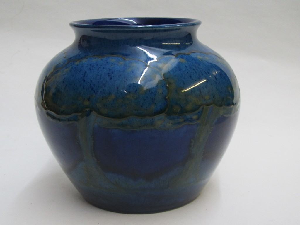 Appraisal: A Moorcroft Hazeldene pattern baluster vase decorated with a row