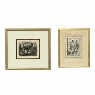 Appraisal: Two Framed Early Engravings the first a likely later impression