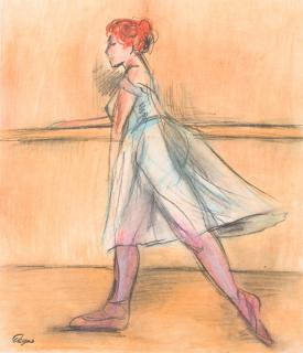 Appraisal: Edgar Degas Ballerina Mixed Media Edgar Degas France - unframed