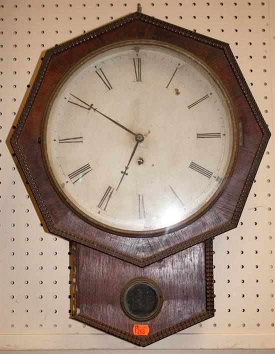 Appraisal: Mahogany regulator clock Estimate - No condition report supplied