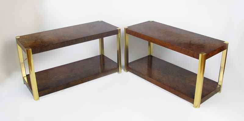 Appraisal: PAIR SOBOTA FOR CENTURY FURNITURE ''COMPOSITION NUMBER TWO'' SIDE TABLES