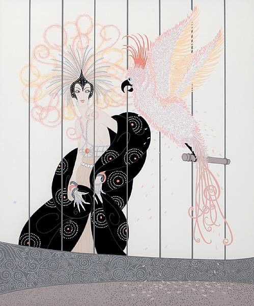 Appraisal: Vintage PrintsProperty of various owners The Bird Cage Screenprint in