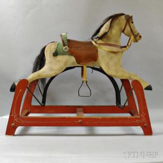 Appraisal: Carved and Painted Rocking Horse attributed to Whitey Reed Leominster