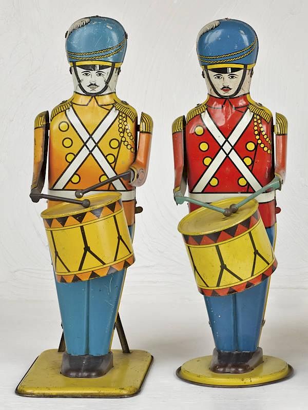 Appraisal: Two Wolverine tin wind-up Drum Major toys Two Wolverine tin