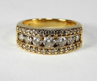 Appraisal: K Yellow Gold Diamond Wedding Band Ring UNITED STATES TH