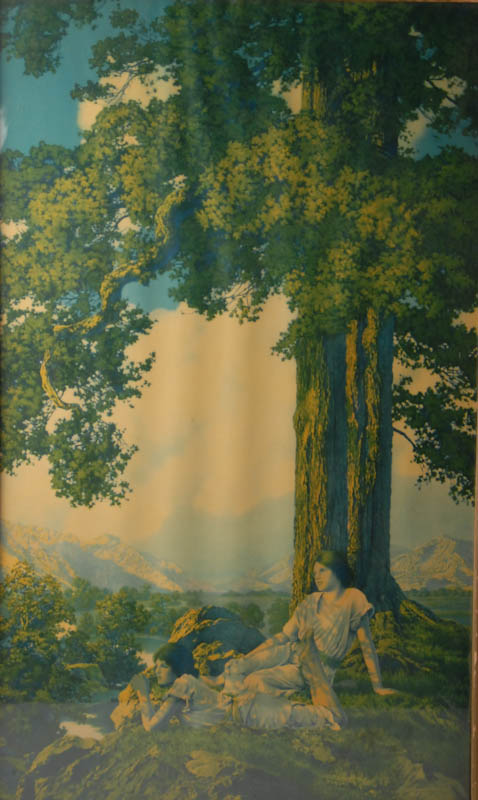 Appraisal: Maxfield Parrish Print Hill Top in period frame Reinthal Newman