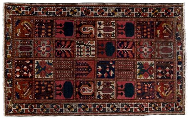 Appraisal: TURKISH RUG ca stepped border enclosing a field of floral