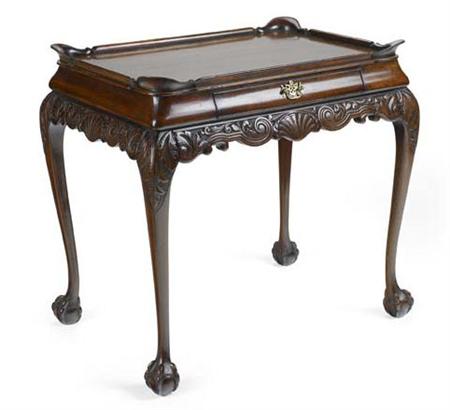 Appraisal: A mahogany silver table In the th century Dutch manner