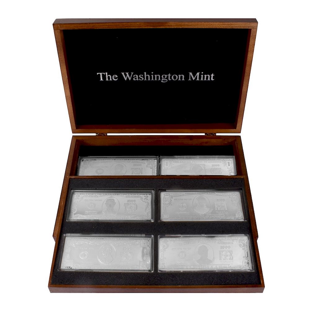 Appraisal: Silver Proof Bar Set The Washington Mint set of six