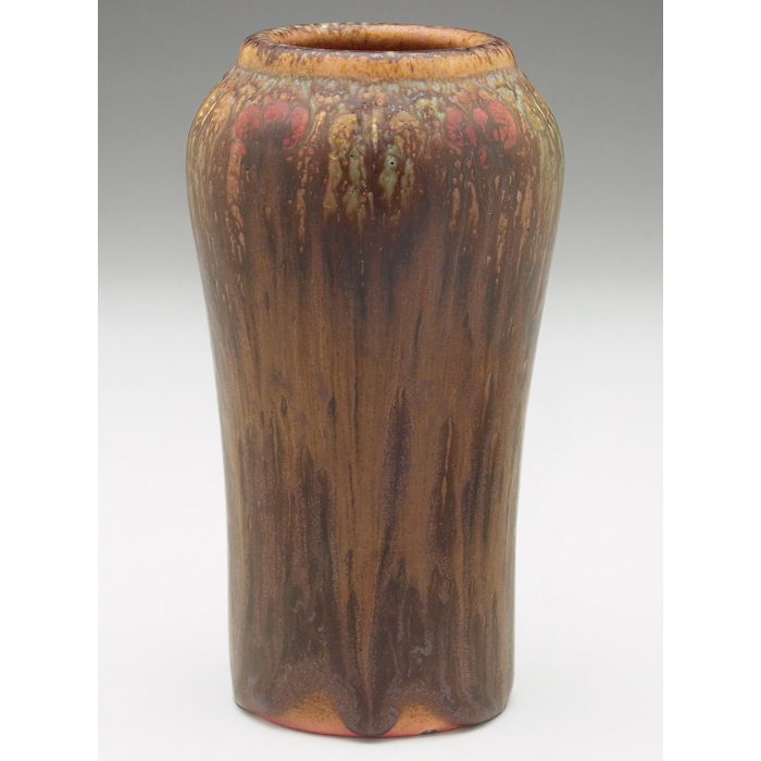 Appraisal: Rookwood vase unusual stylized floral design covered in multicolored matte