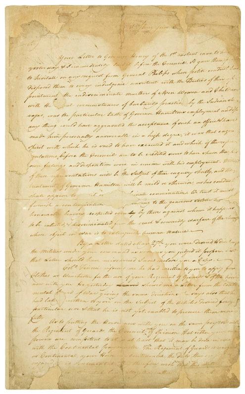 Appraisal: JEFFERSON Thomas - Autograph letter signed as Governor of Virginia