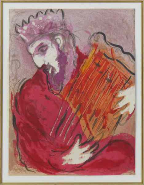 Appraisal: MARC CHAGALL - DAVID WITH THE HARP Lithograph published in