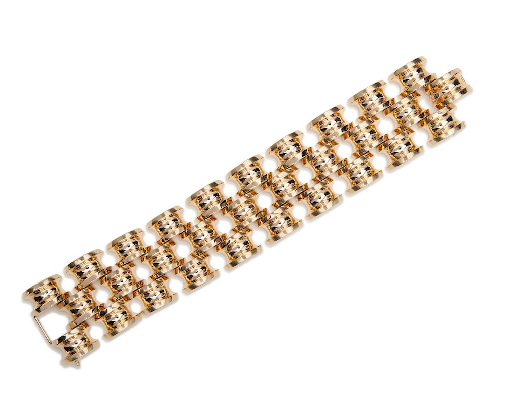 Appraisal: K Gold Bracelet K Gold Bracelet comprising fancy arched links