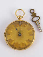 Appraisal: An carat gold cased pocket watch the movement signed Litherland