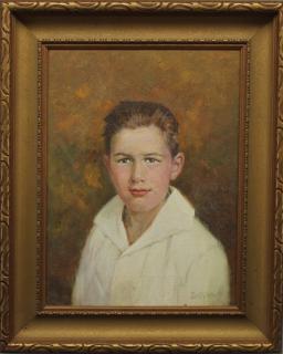 Appraisal: Edith White - portrait of a young boy Signed lower