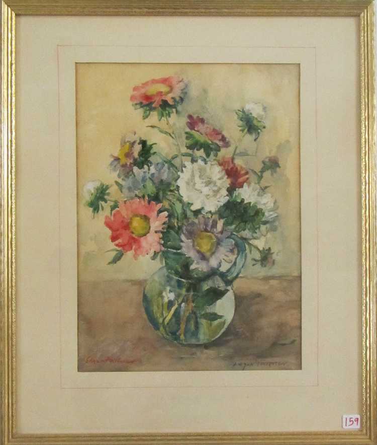 Appraisal: EDGAR FORKNER WATERCOLOR ON PAPER Illinois Washington Indiana - Floral