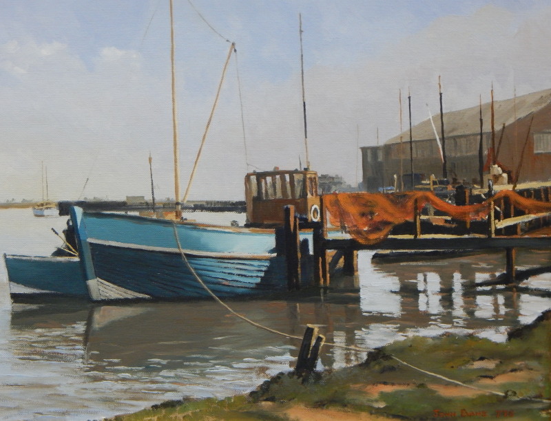 Appraisal: John Evans thC Fishing boats at Rye oil on board