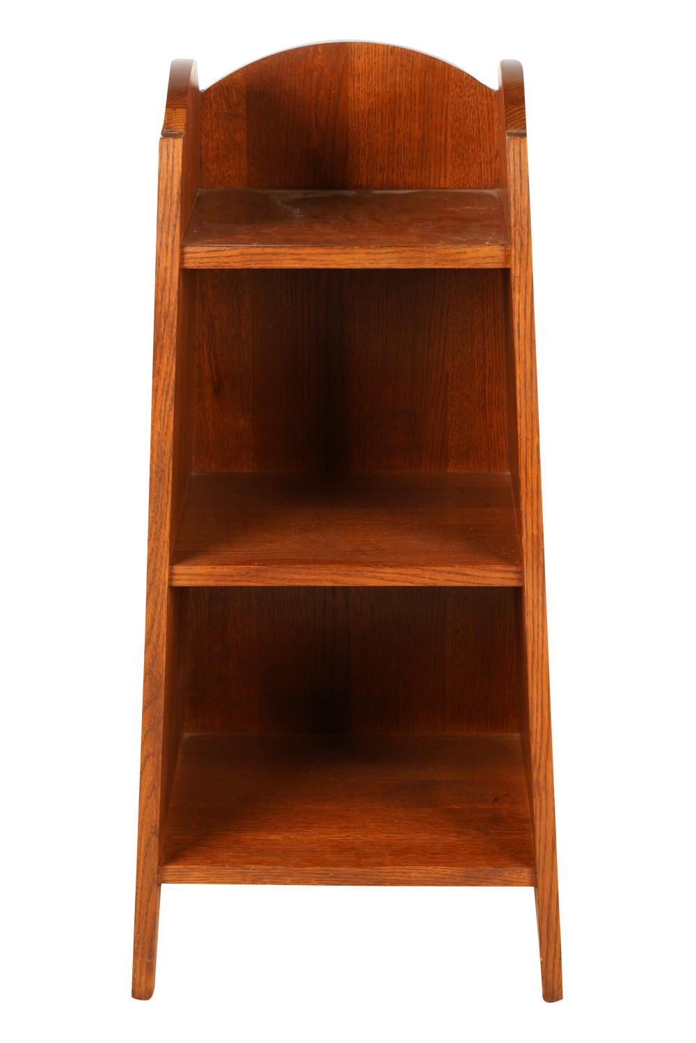 Appraisal: ARTS CRAFTS STYLE OAK BOOKSHELFmodern with Stickley branded mark and