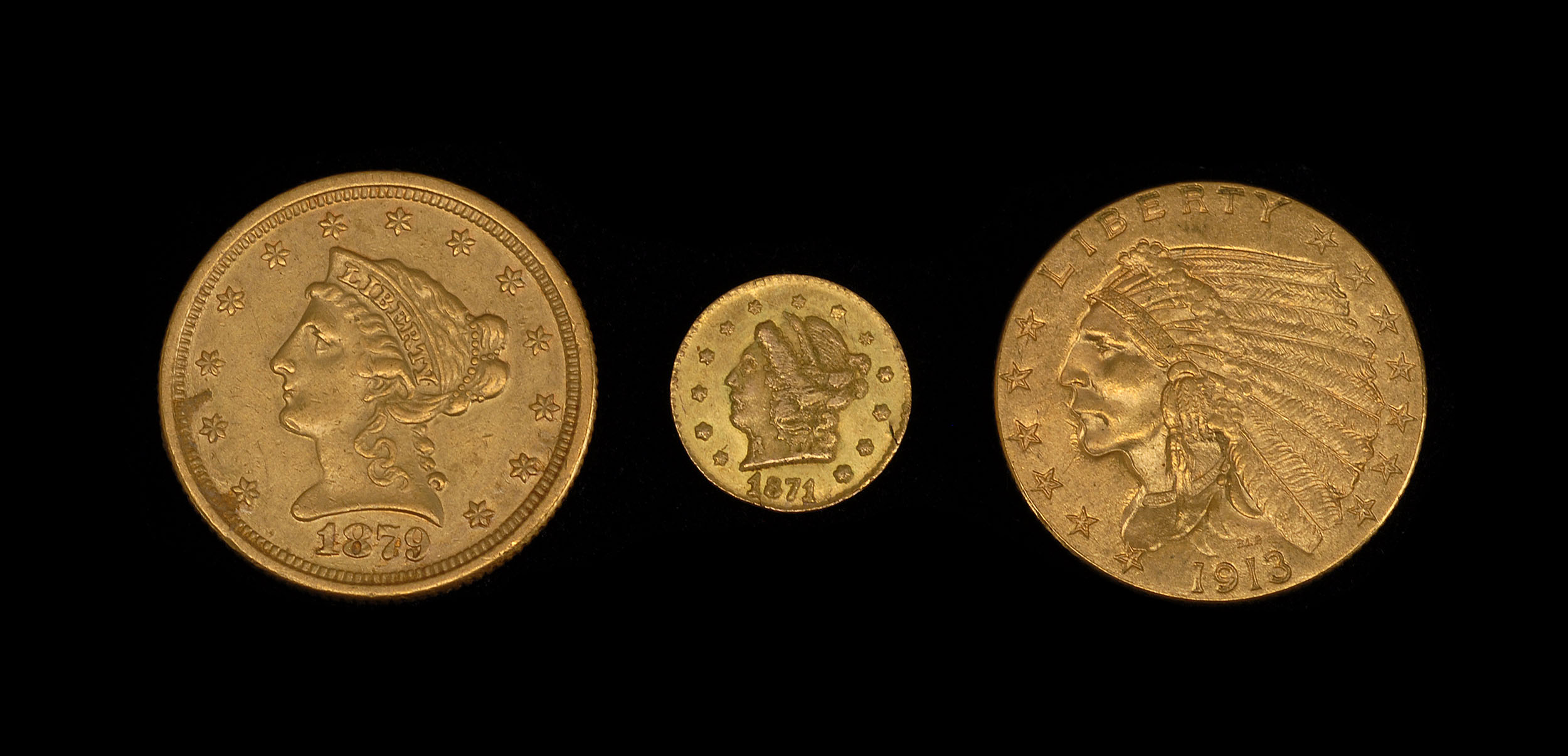 Appraisal: TWO TWO-AND-A-HALF DOLLAR U S GOLD PIECES From and Together