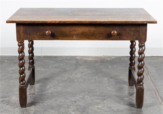 Appraisal: Sale Lot An American Oak Library Table first half th