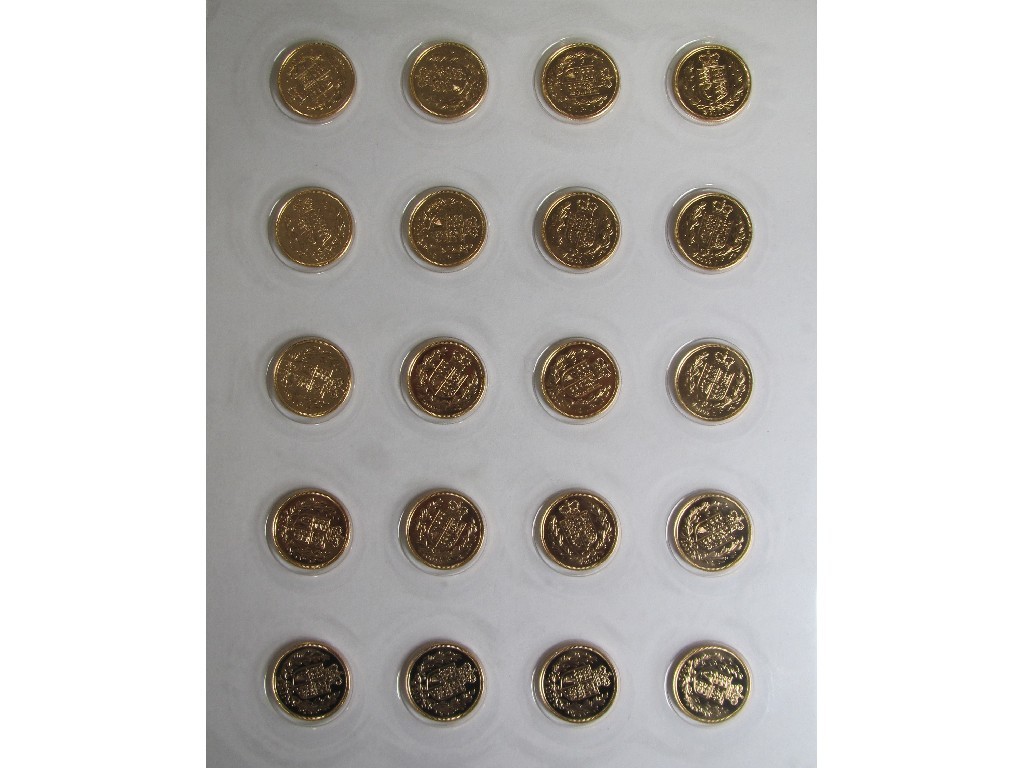 Appraisal: A set of twenty Queen Elizabeth II proof sovereigns each