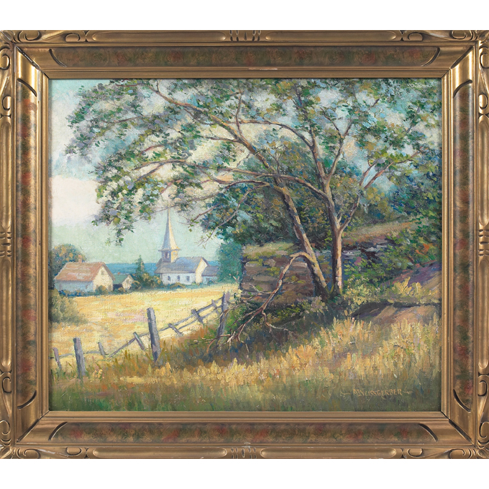 Appraisal: Arthur Walter Weissgerber American - Farmscape c oil on canvas