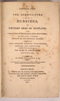 Appraisal: Macdonald James General View of the Agriculture of the Hebrides