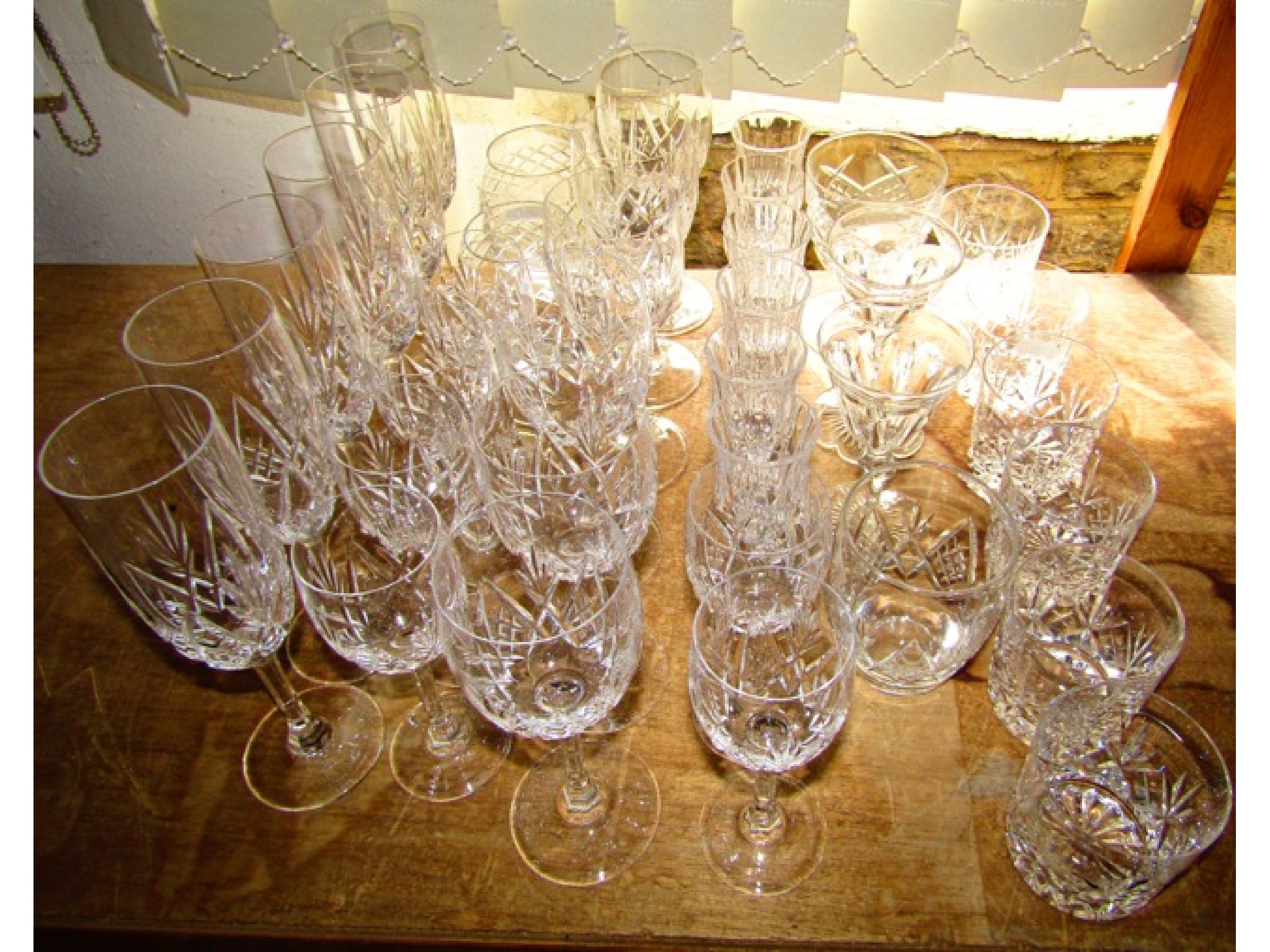 Appraisal: A quantity of drinking glasses to include various wines champagne