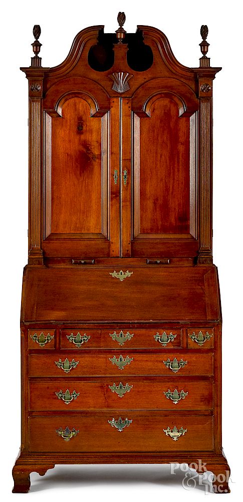 Appraisal: Pennsylvania or Southern desk and bookcase Pennsylvania or Southern Chippendale