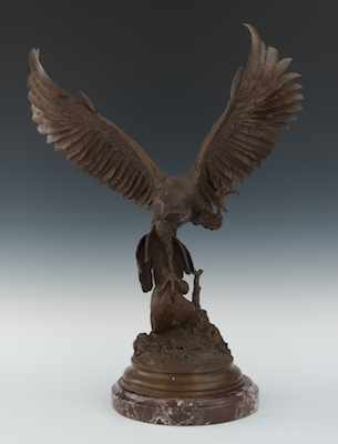 Appraisal: Jules Moigniez French - Attacking Bird of Prey Cast bronze