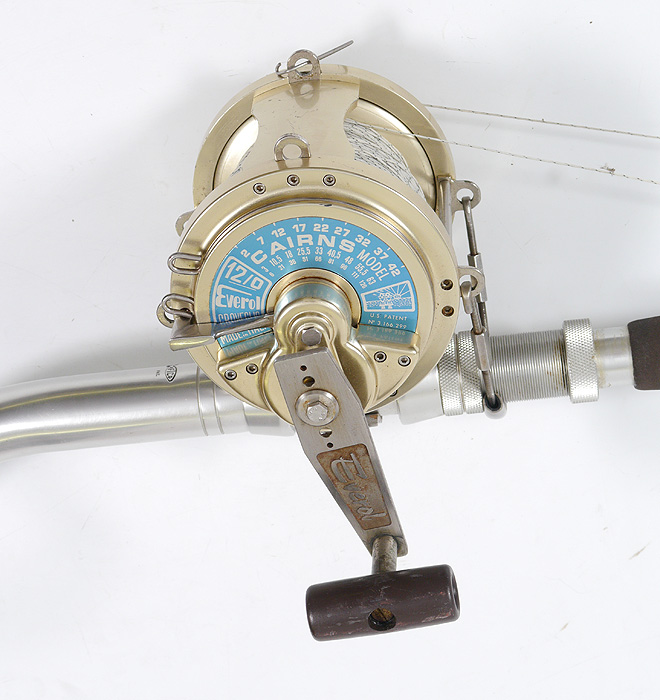 Appraisal: BIG GAME EVEROL CAIRNES FISHING REEL FENWICK BENT BUTT ROD