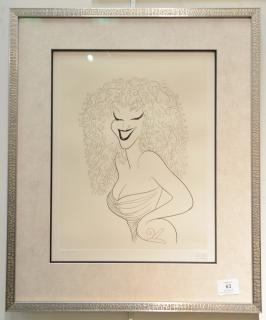 Appraisal: Al Hirschfeld - etching of Bette Midler signed in pencil